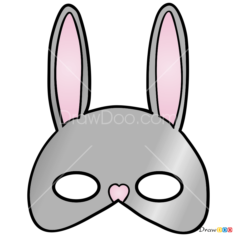 How to Draw Rabbit Mask, Face Masks
